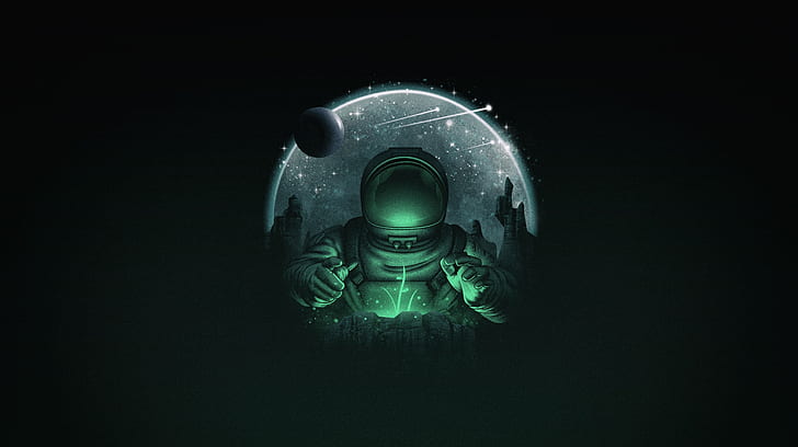 Dead Astronaut Art, minimalism, astronaut, art, vincenttrinidad Free HD Wallpaper