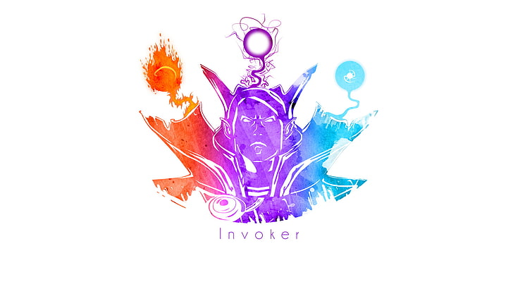 Dota, invoke, quas, vector, insignia Free HD Wallpaper