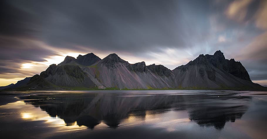 Icelandic Nature, white mountain, tranquil scene, sky, cold temperature Free HD Wallpaper