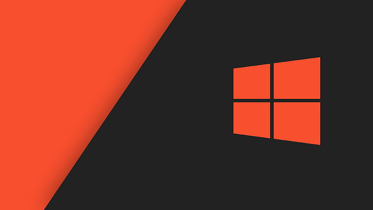 Live Windows 10, design, minimalism, orange color, lighting equipment Free HD Wallpaper