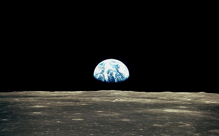 moons, outer, earthrise, HD Free HD Wallpaper