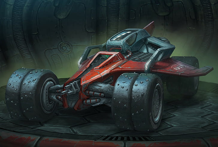 Muffin, art,, rock n roll racing, blizzard, spikes, Free HD Wallpaper