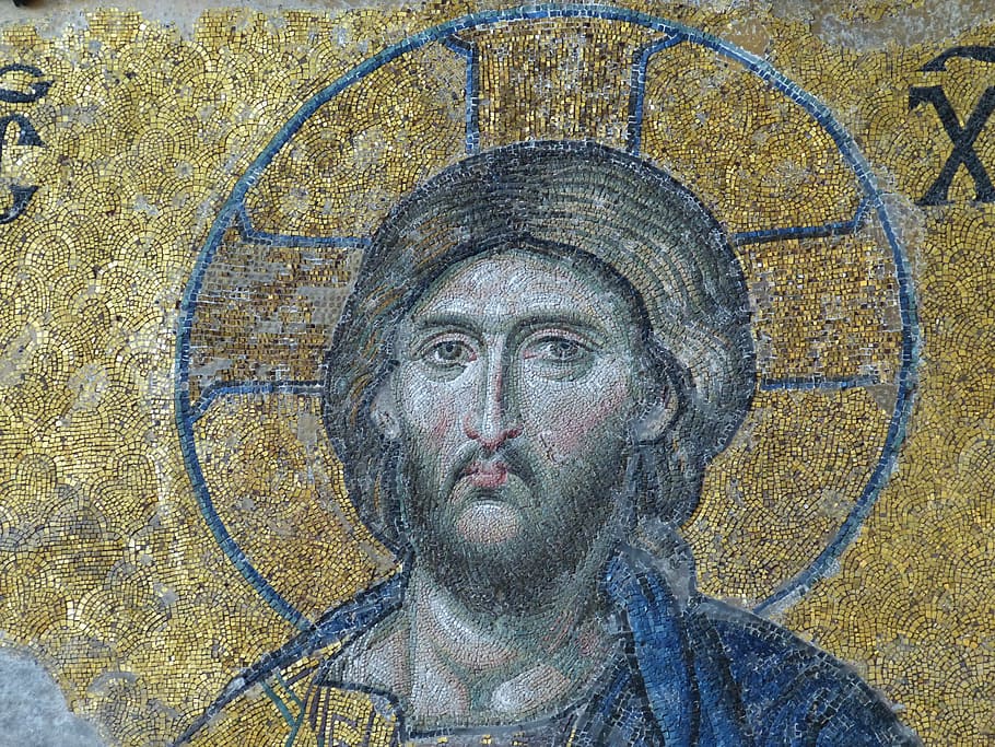 Oldest Jesus, outdoors, byzantine, church, cross