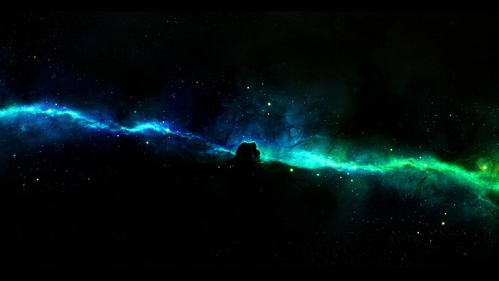 Outer Space, bright, glow, design, galaxy Free HD Wallpaper