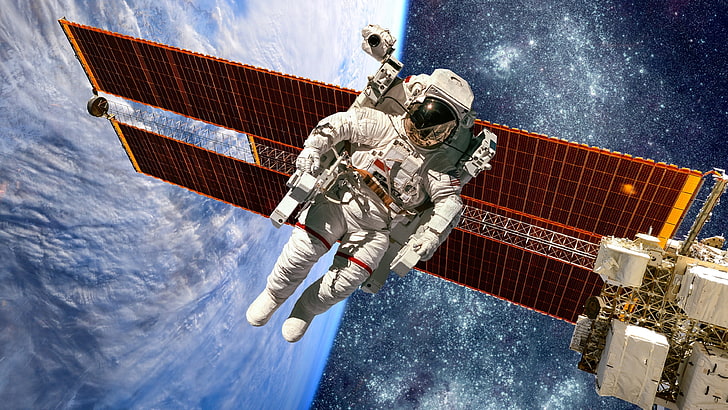 Photos of ISS, business, unrecognizable person, communication, solar energy Free HD Wallpaper