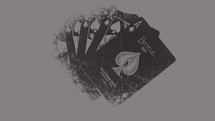 Poker Cards Black, creativity, cut out, closeup, spade Free HD Wallpaper
