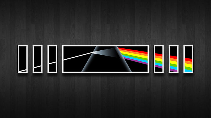 Progressive Rock Albums, striped, black color, directly above, wood  material