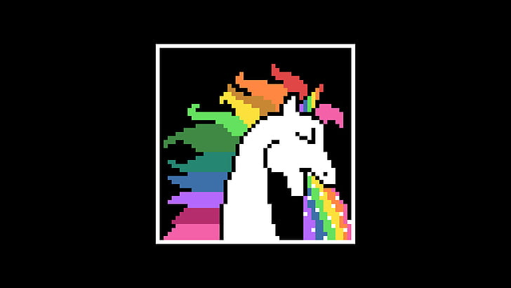 Rainbow Pixel Art Graph, unicorn, pixel art, unicorns, rainbows Free HD Wallpaper