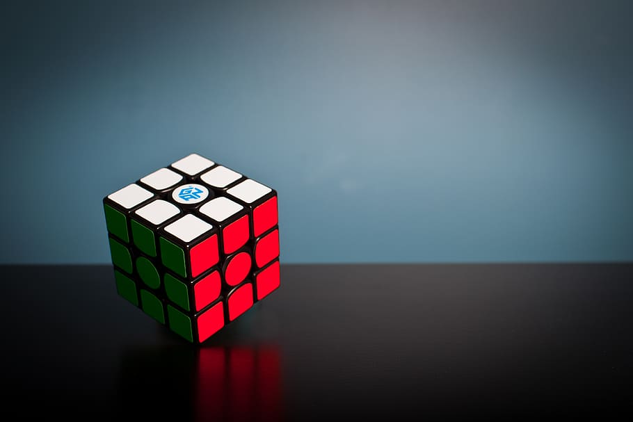 Rubik's Cube F2L, colour, shape, no people, geometric shape Free HD Wallpaper
