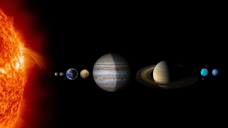 Solar System 12 Planets, planetary system, 8k uhd, solar system, space Free HD Wallpaper