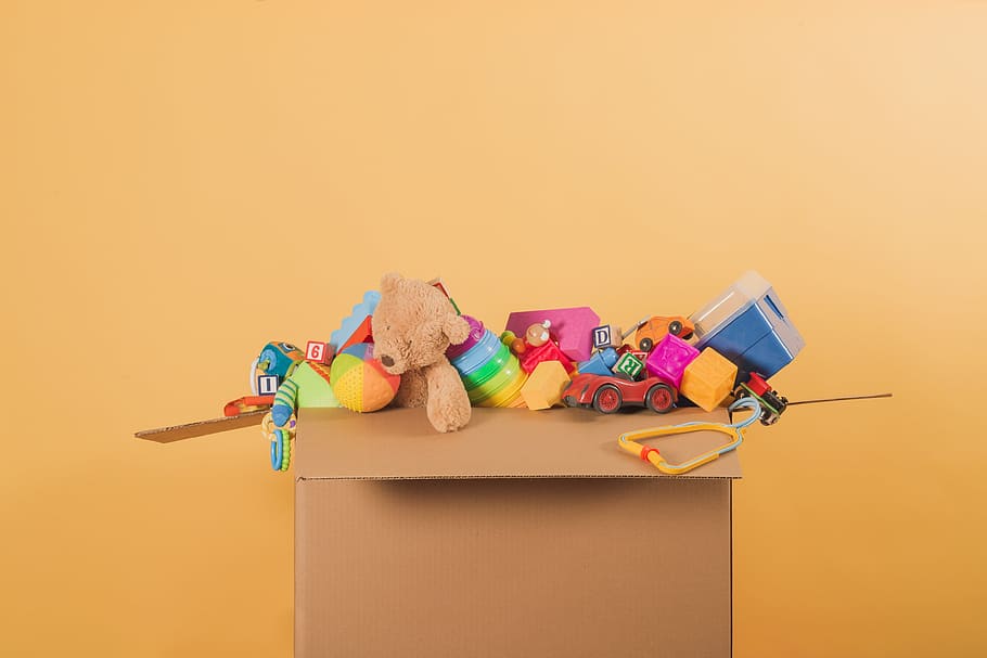 Termination of Parental Rights in California, beige background, colored background, cardboard box, box