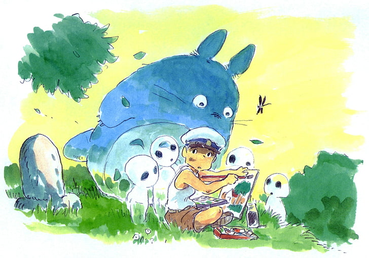 Totoro HD, indoors, nature, studio ghibli, architecture Free HD Wallpaper