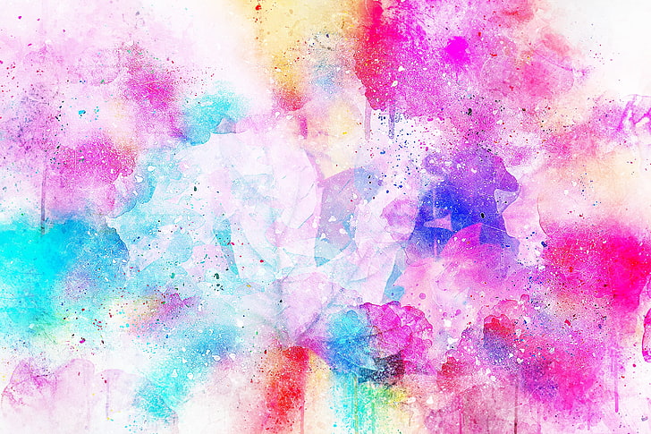 Widescreen Monitor, pattern, art, holi, purple