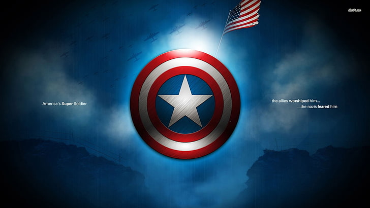 captain america, circle, no people, illuminated Free HD Wallpaper