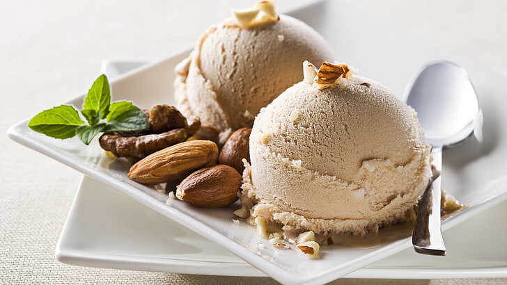 Chocolate Mocha Ice Cream Dessert, gourmet, sweet food, closeup, bakery Free HD Wallpaper