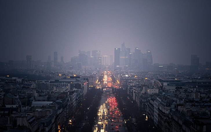 City Street Lights, Grande Arche, grande arche, Paris, paris Free HD Wallpaper