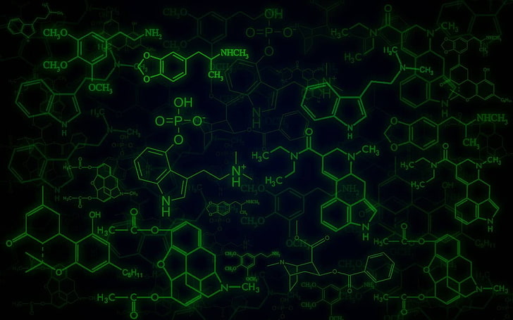 Cute Chemistry, shape, connection, glowing, data Free HD Wallpaper