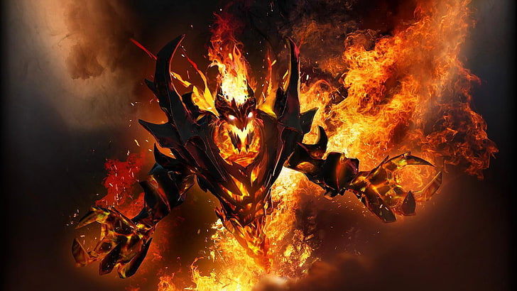 Dota 2 ScreenShot, shadow, fiend, heat  temperature, closeup Free HD Wallpaper