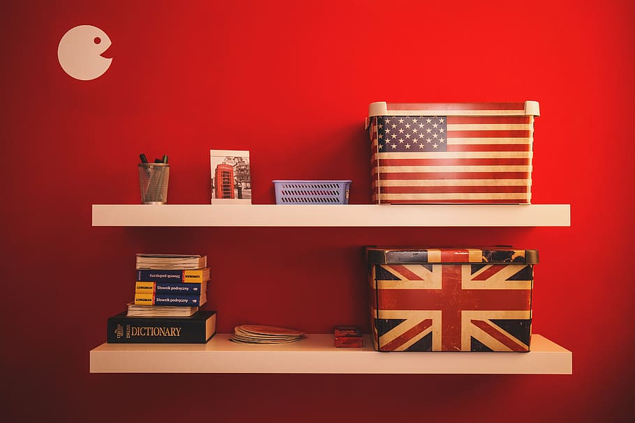 English Language Techniques, united kingdom flag, container, studio shot, decoration Free HD Wallpaper