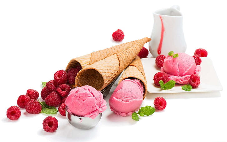 Fancy Ice Cream Desserts, still life, indulgence, sweet food, dessert Free HD Wallpaper