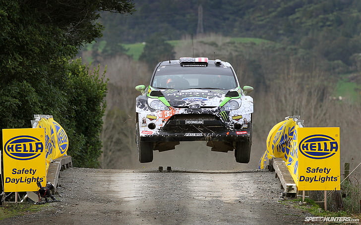 ford, block, rally, jump Free HD Wallpaper