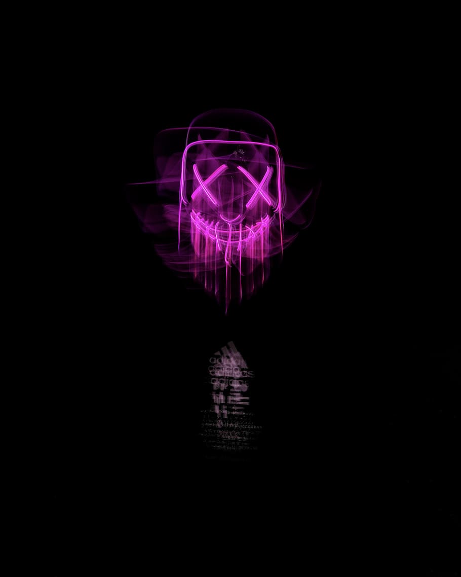 Halloween LED Purge Mask, dark, glass  material, bass guitar, led Free HD Wallpaper