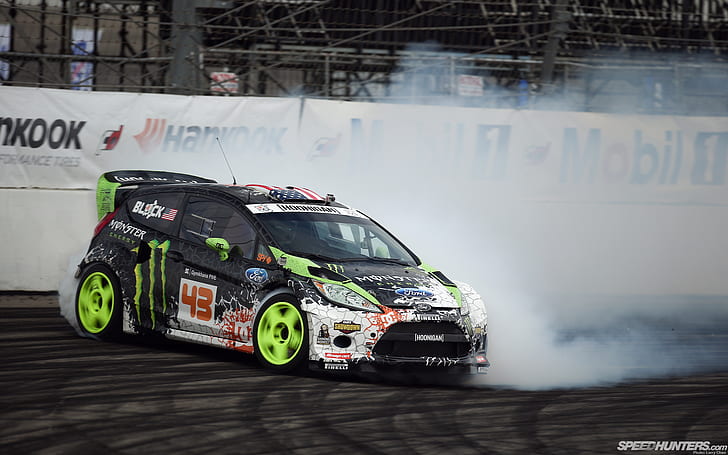 Hoonigan Ford Focus, fiesta, block, ken, smoke Free HD Wallpaper