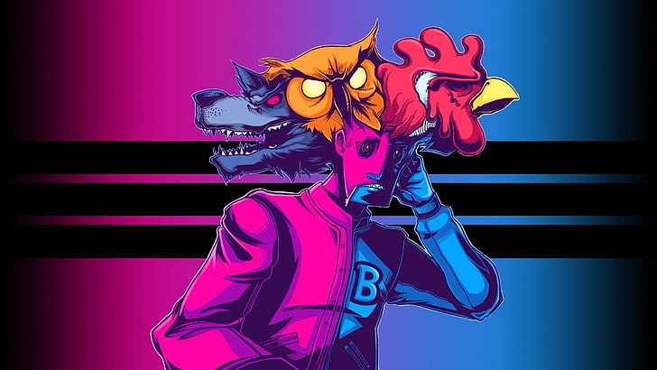 Hotline Miami Art Style, beautiful people, arts culture and entertainment, purple, music Free HD Wallpaper