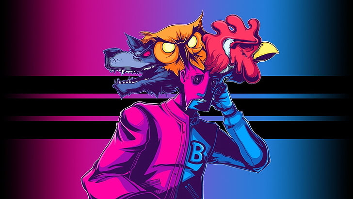 Hotline Miami Official Art, glamour, fashion, robot, vibrant color Free HD Wallpaper