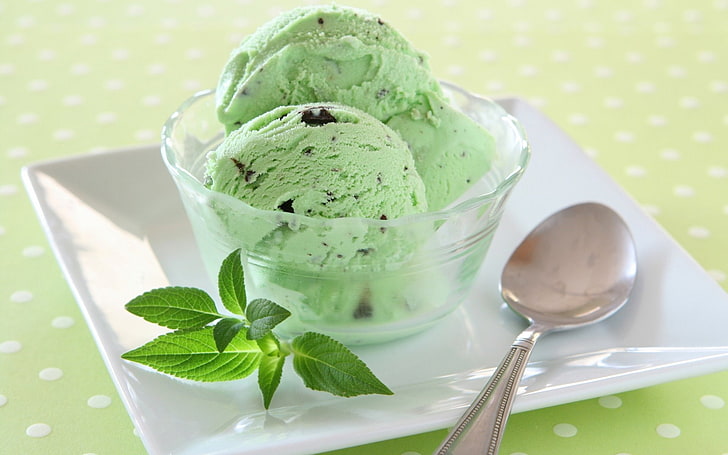 Ice Cream, mint, food, ice cream Free HD Wallpaper