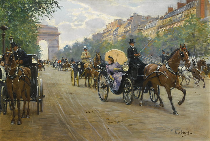 Jean Beraud Art, paris, Paris, artwork, jean beraud Free HD Wallpaper