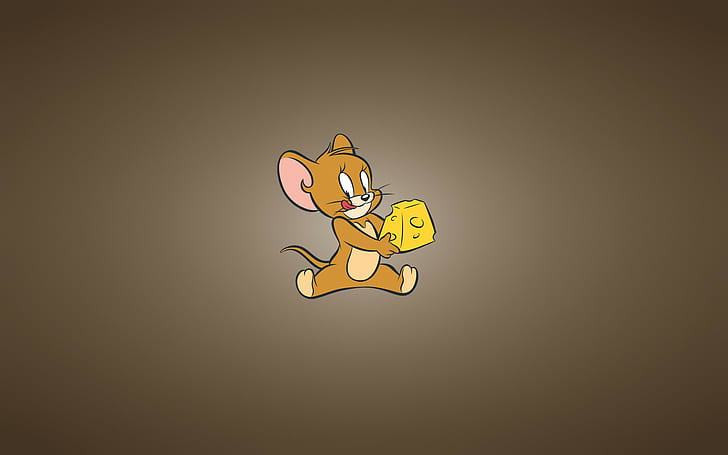 Jerry Mouse Running, jerry, mouse,, tom, minimalism Free HD Wallpaper