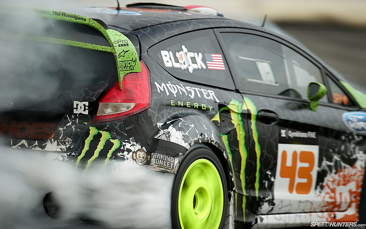 Ken Block Face, drift, fiesta, smoke, block Free HD Wallpaper