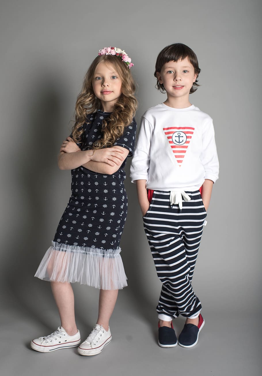 Kids Fashion Clothes, family, modeling, childhood, advertising clothes Free HD Wallpaper