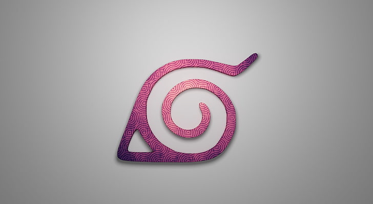 Konohagakure Symbol, heart shape, pink color, positive emotion, single object