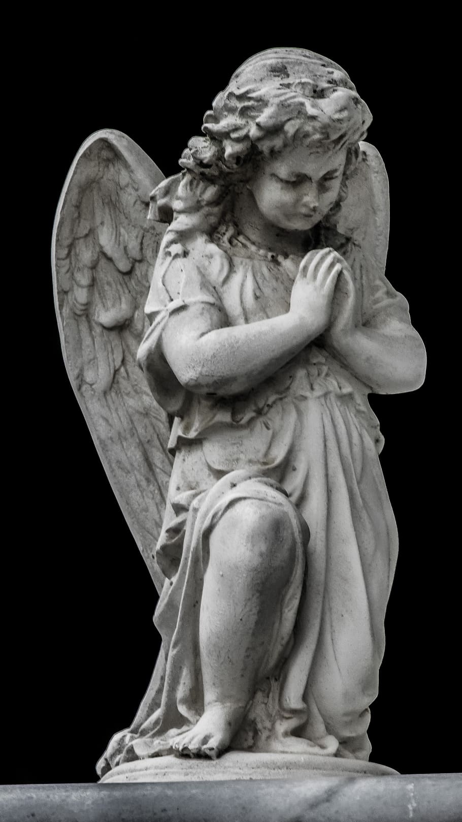 Little Praying Angel, representation, emotion, angelic, spirituality