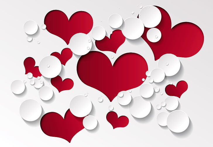 Love Heart Doodle, february, wedding, gift, heart shape Free HD Wallpaper