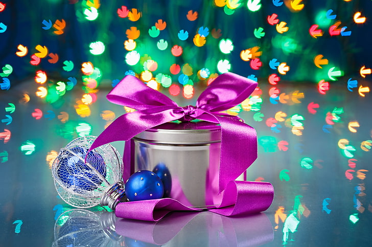 Merry Christmas Theme, winter, shiny, bow, holiday  event Free HD Wallpaper