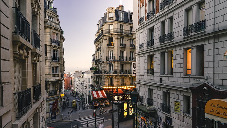 Paris City Centre, street, communication, residential district, sign Free HD Wallpaper