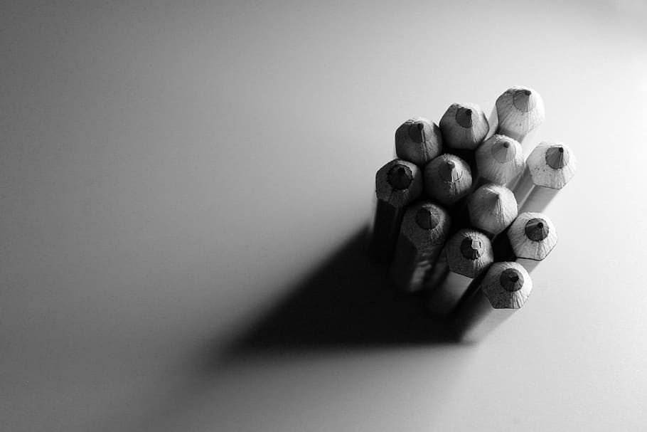 Pencil Black and White Photography, wellbeing, abundance, vintage, spring Free HD Wallpaper