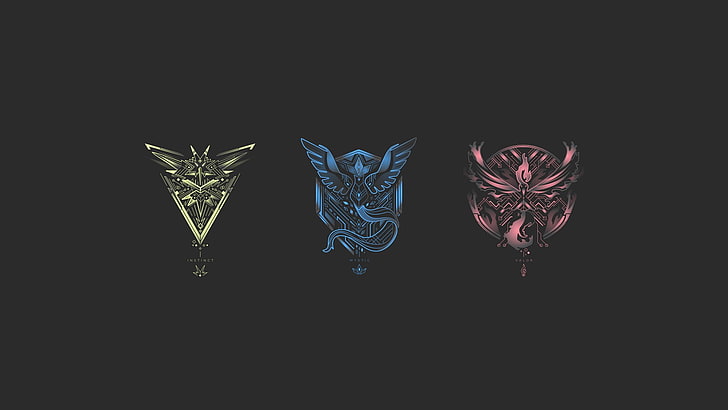 Pokemon Go Fan Art, pattern, team valor, design, positive emotion Free HD Wallpaper