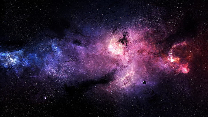 Space Galaxy HD, purple, milky way, star, sky Free HD Wallpaper