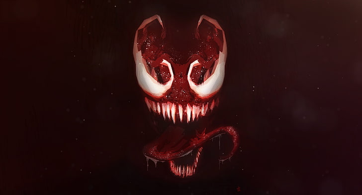 Venom Fighting Carnage, fear, mystery, spiderman, spooky Free HD Wallpaper