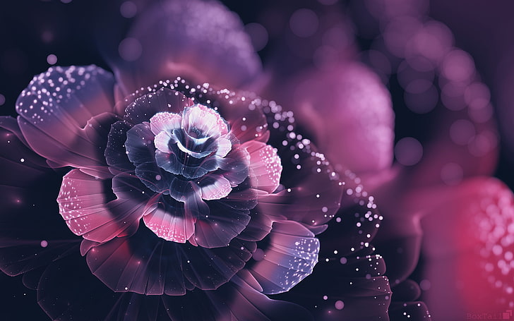 Abstract Flower Floral Design, summer, romance, pattern, water Free HD Wallpaper