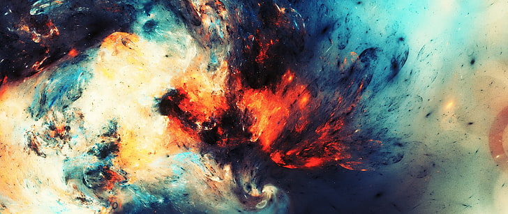 Acrylic Nebula Painting, exploding, multi colored, nature, no people Free HD Wallpaper