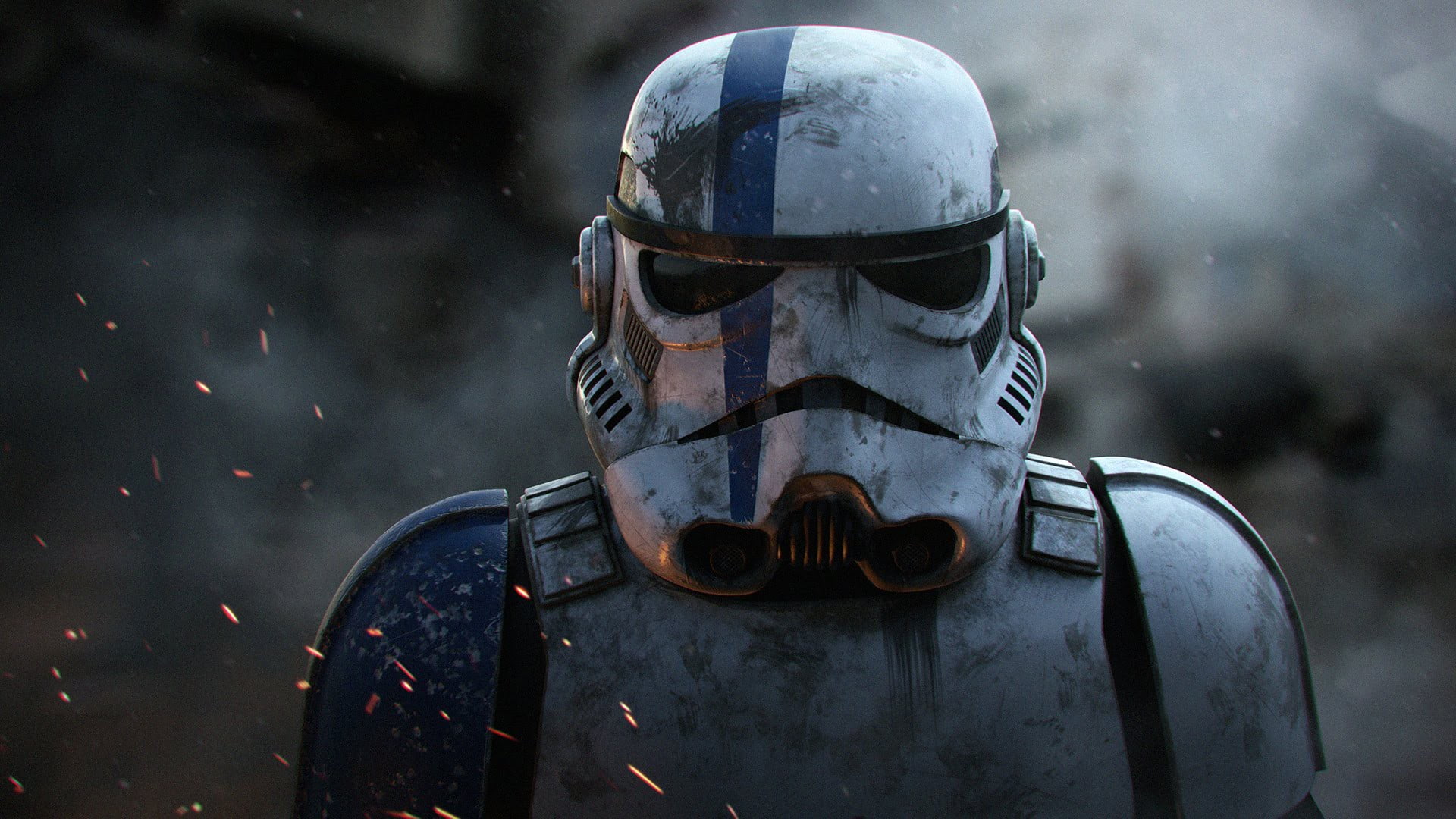 Black Stormtrooper, security, closeup, headshot, suit of armor