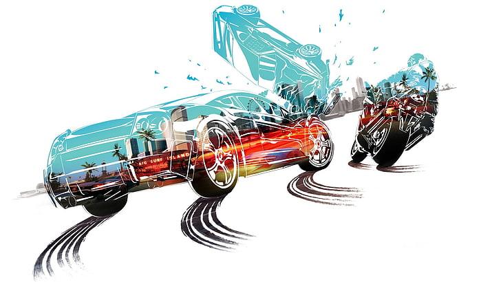 Burnout Paradise, pattern, motor vehicle, cut out, indoors Free HD Wallpaper