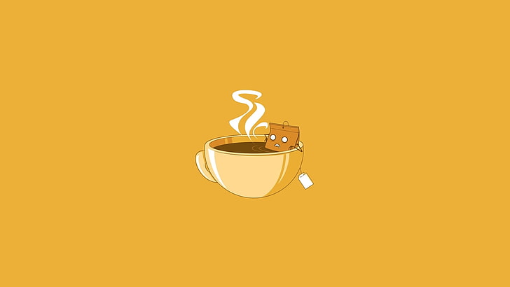 Coffee Cup Pencil Drawing, tea, simple background, food and drink, no people Free HD Wallpaper