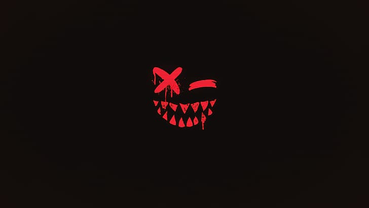 Creepy Smile Draw, smile, scary face, demon, dark Free HD Wallpaper