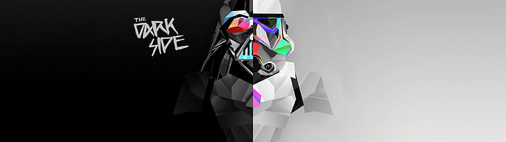 Dual Monitor Abstract Art, dual monitors, stormtrooper, star wars, multiple display Free HD Wallpaper